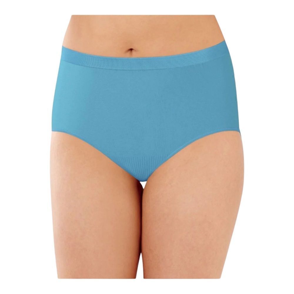 Bali Womens Comfort Revolution Hi-Cut Brief DF803J Raindrop Blue Size 6/7 NWT